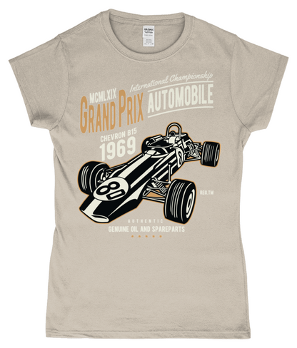 Grand Prix - T-shirt ajusté en fil filé à anneaux pour femme SoftStyle