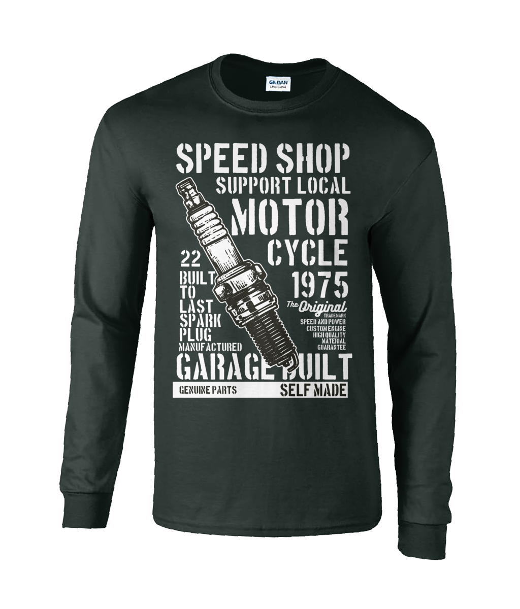 Speed ​​Shop - Langarm-T-Shirt aus Ultra-Baumwolle