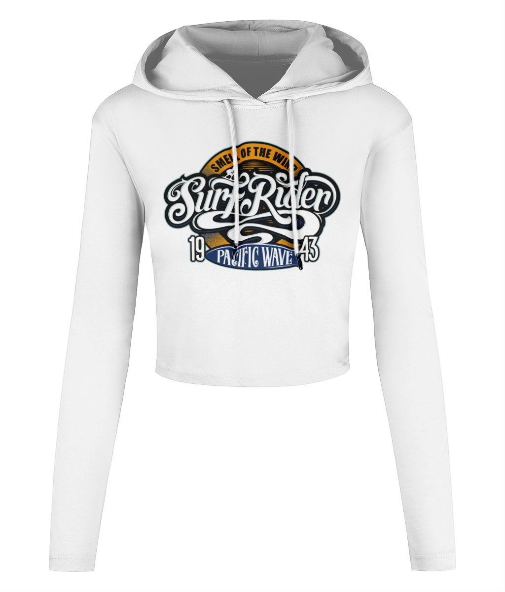 Surf Rider v2 - Women's Cropped Hooded T-shirt