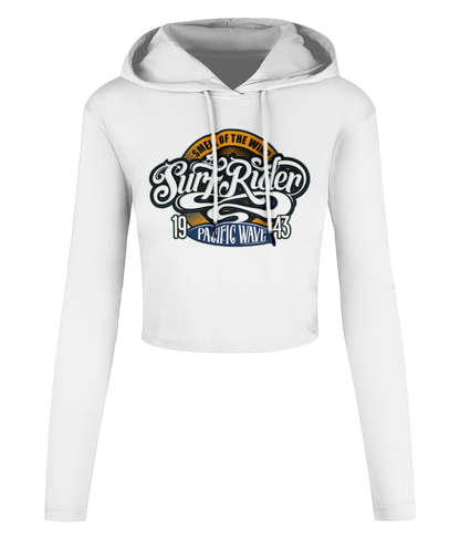 Surf Rider v2 - Women's Cropped Hooded T-shirt