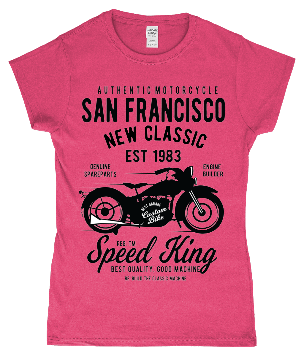 T-shirt ajusté Gildan SoftStyle® Ringspun pour femme - Moto de San Francisco