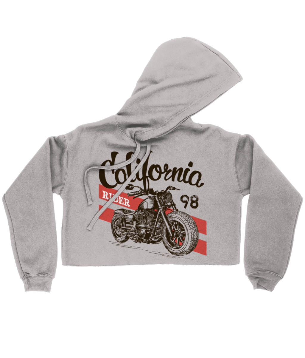 California Rider - Bella Ladies Cropped Hoodie