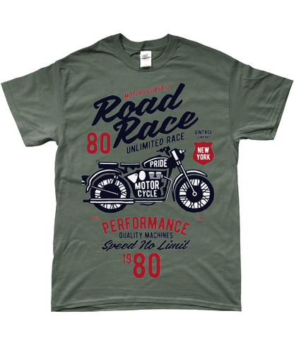 Road Race Motorcycle - SoftStyle Ringspun T-Shirt