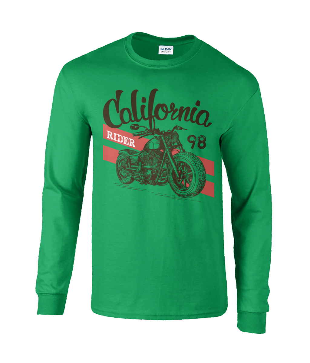 California Rider - T-shirt à manches longues en coton ultra-doux