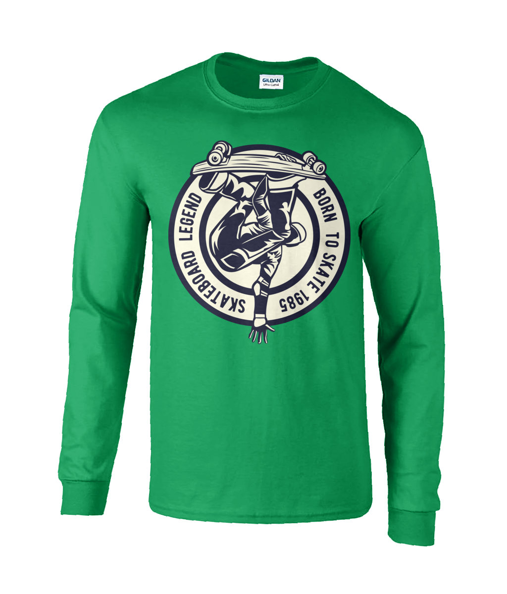 Skateboard Legend - Ultra Cotton® Long Sleeve T-Shirt - Vitesse T-Shirts UK