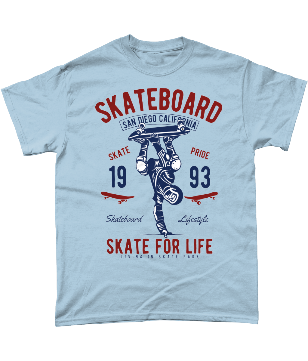 Skate For Life - T-Shirt aus schwerer Baumwolle