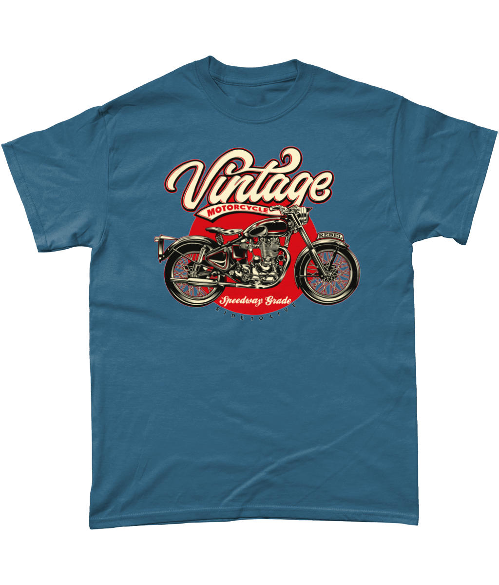 Moto vintage - T-shirt en coton épais