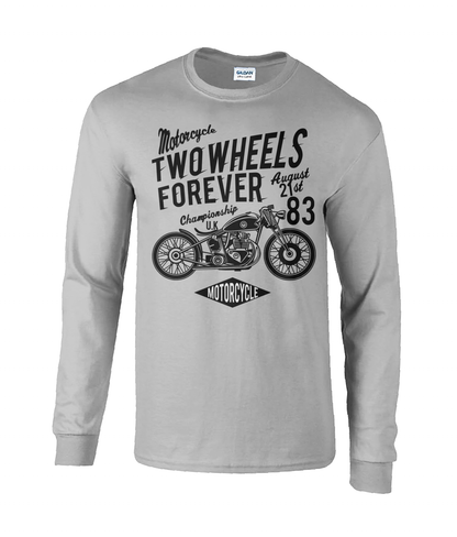 Two Wheels Forever Black - Ultra Cotton Long Sleeve T-Shirt