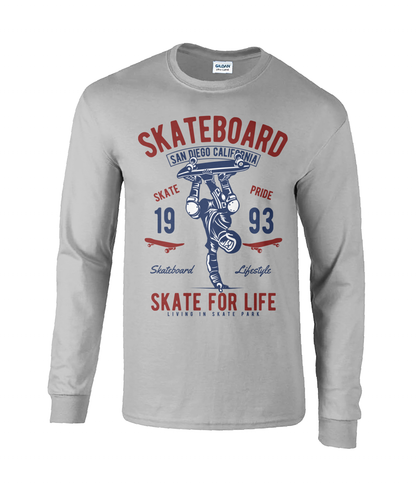 Skate For Life - Langärmliges T-Shirt aus Ultra-Baumwolle