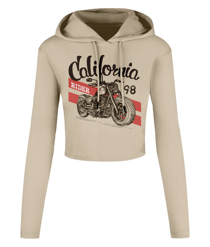 California Rider - T-shirt court à capuche pour femme