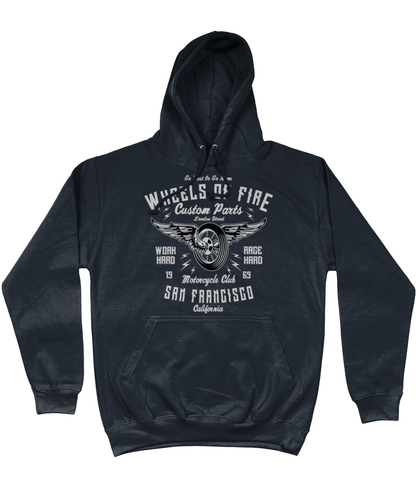 Wheels Of Fire – AWDis College Hoodie - Vitesse T-Shirts UK