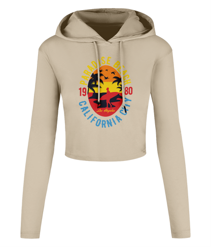 Sunshine Paradise - Women's Cropped Hooded T-shirt - Vitesse T-Shirts UK