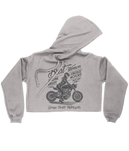 Brat Women Grey - Sweat à capuche court Bella pour femme 