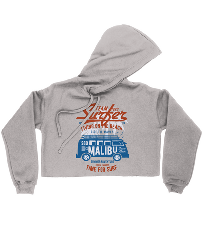 Team Surfer 1980 - Bella Ladies Cropped Hoodie