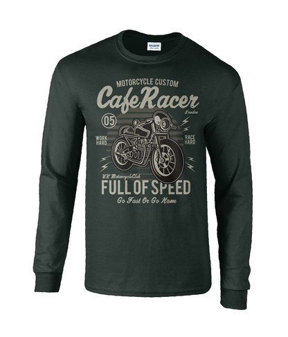 T-shirt à manches longues en coton ultra-doux Cafe Racer v1