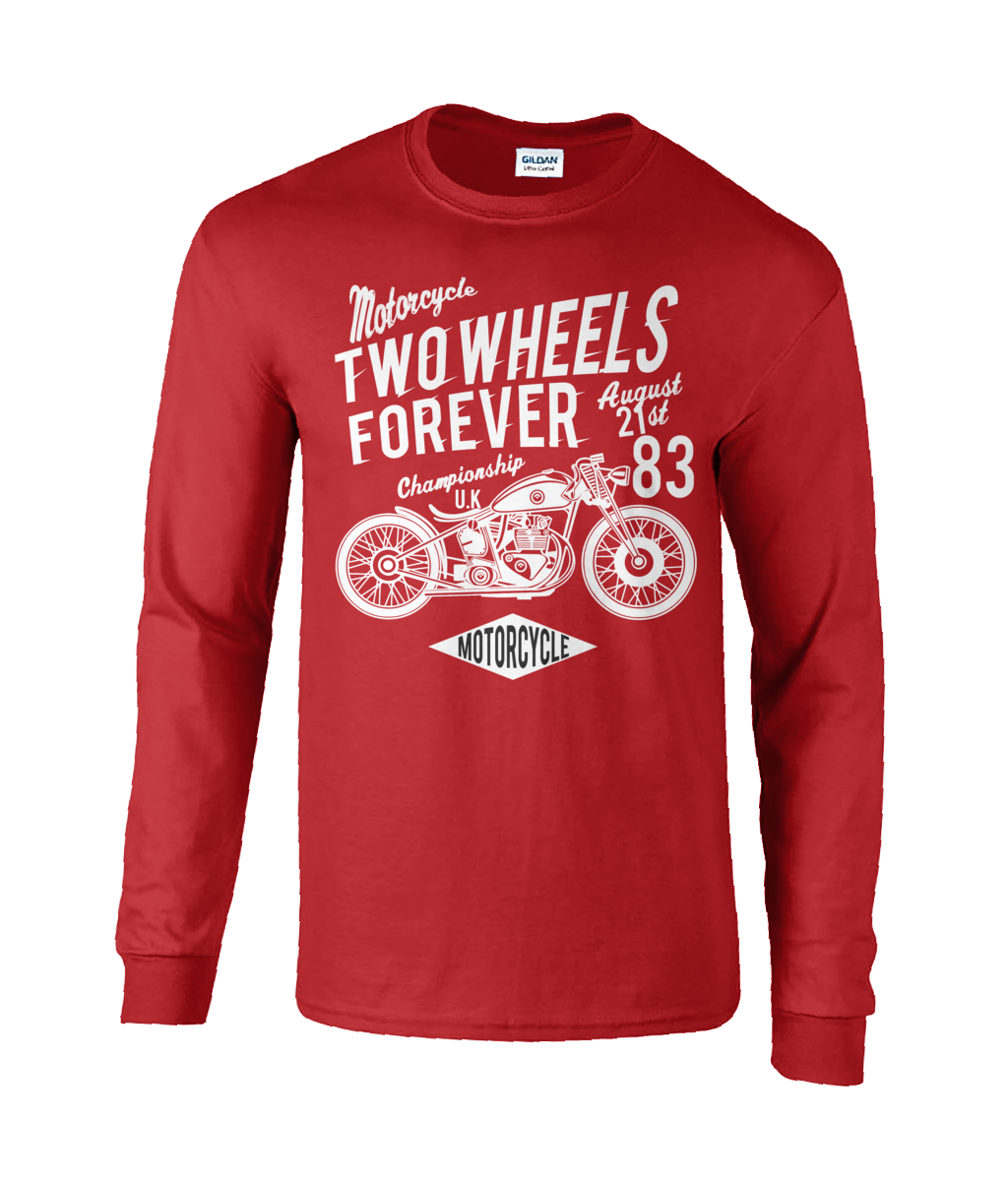 Two Wheels Forever White - Ultra Cotton Long Sleeve T-Shirt