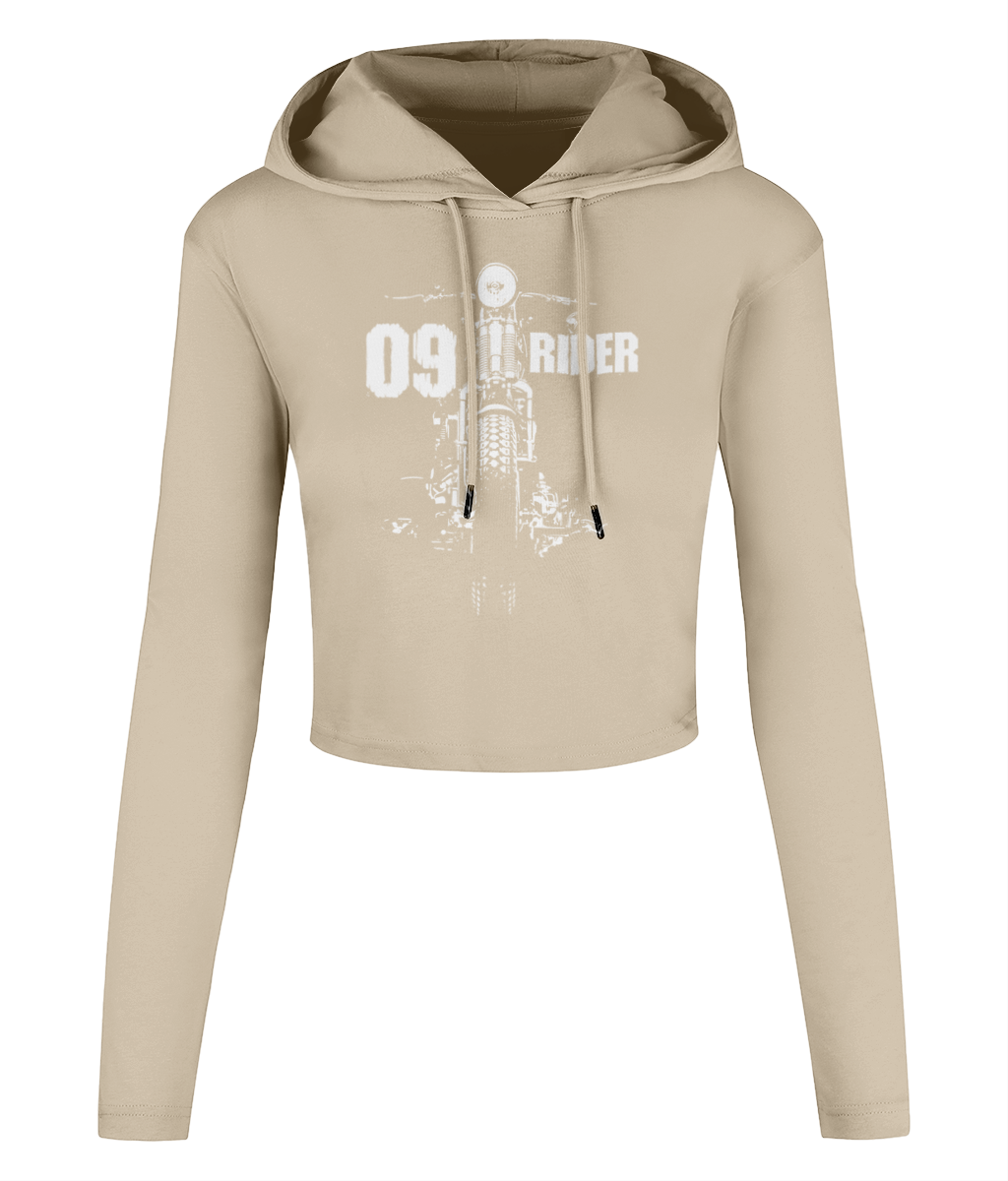 09 Rider - Women's Cropped Hooded T-shirt