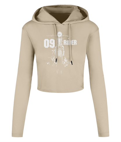 09 Rider - Women's Cropped Hooded T-shirt