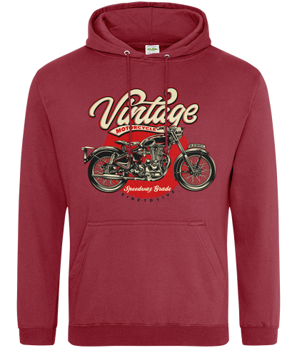 Vintage Motorrad - AWDis College Kapuzenpullover