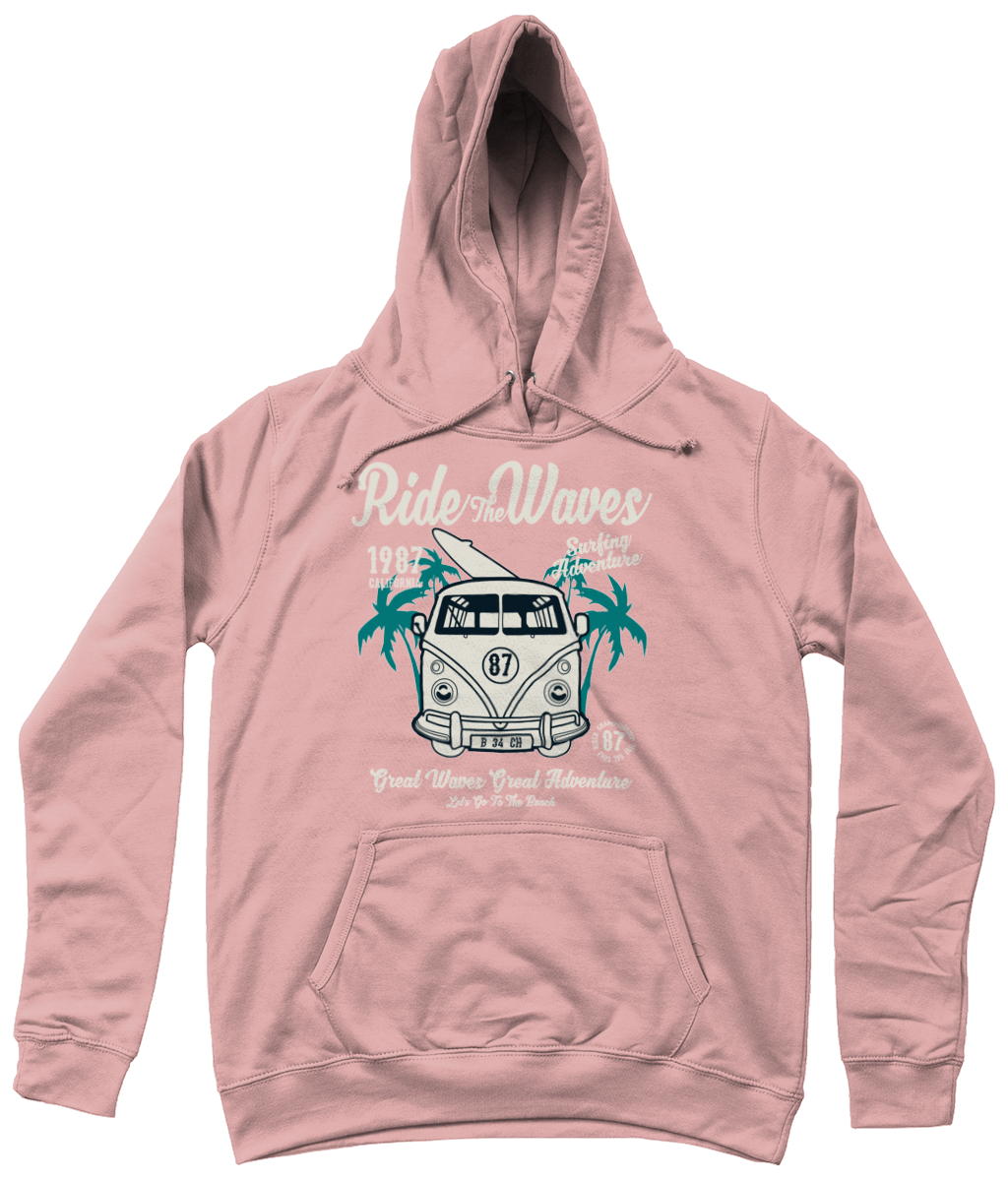 Surfez sur les vagues – Sweat à capuche AWDis Girlie College