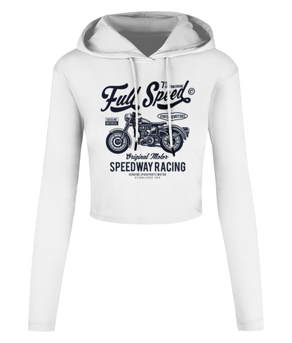 Full Speed - Women's Cropped Hooded T-shirt