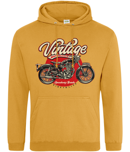 Vintage Motorrad - AWDis College Kapuzenpullover