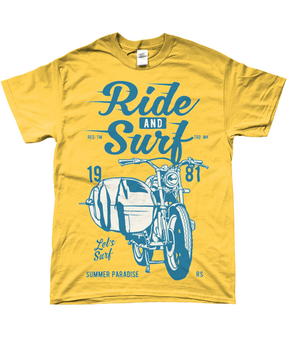 Ride And Surf - T-shirt Gildan SoftStyle® Ringspun