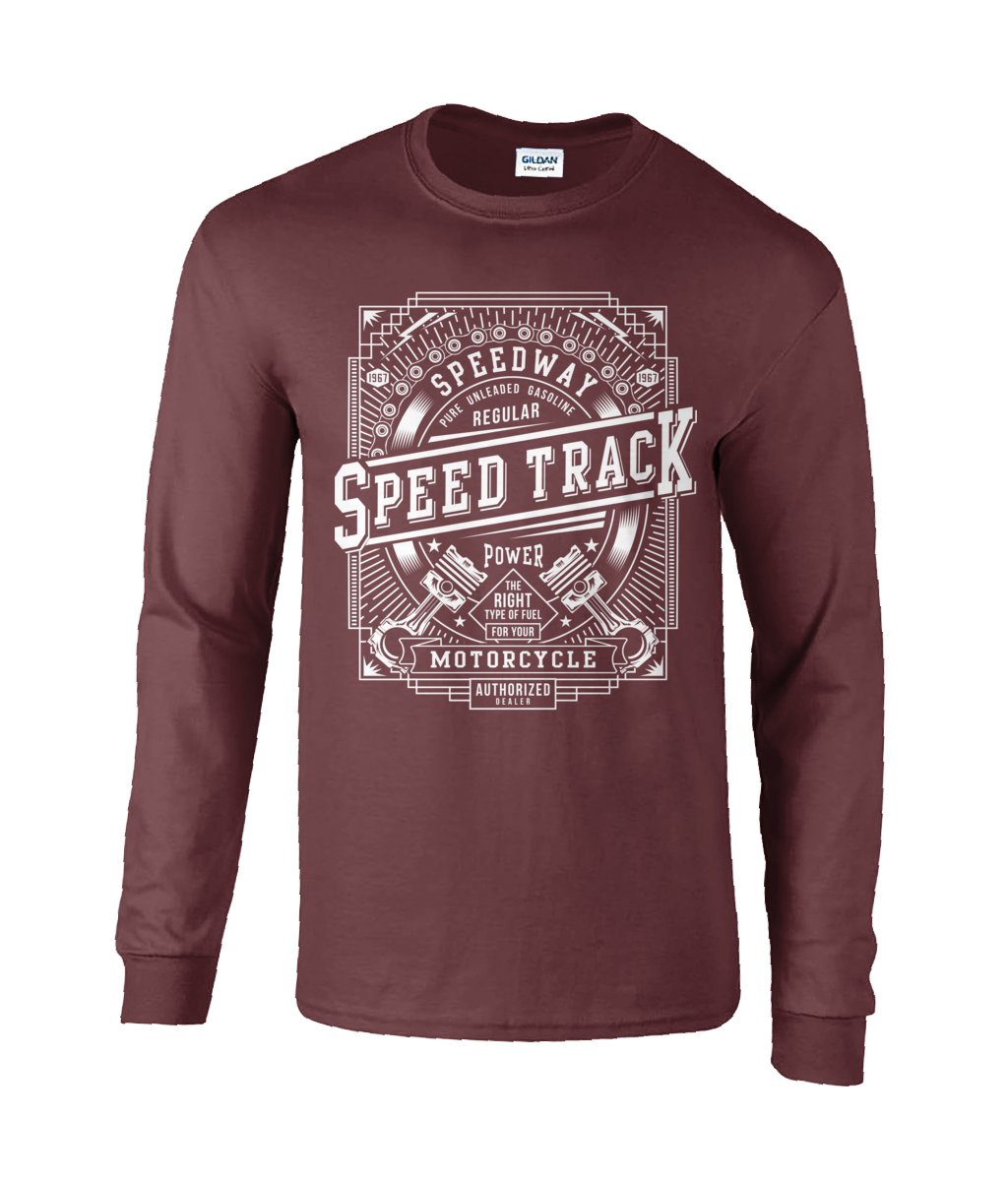 Speed ​​Track - T-shirt à manches longues en coton ultra