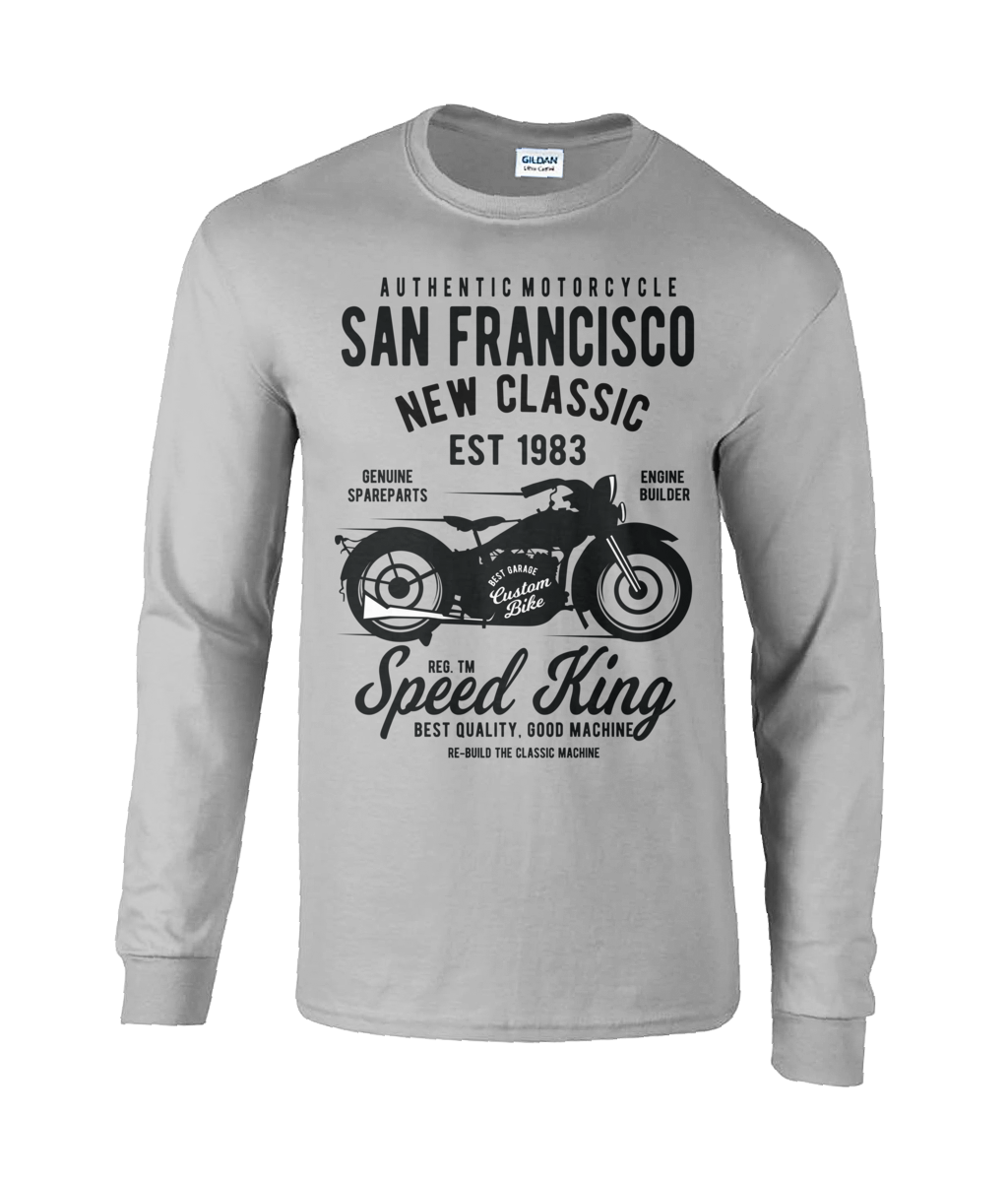 San Francisco Motorcycle - Langärmliges T-Shirt aus Ultra-Baumwolle