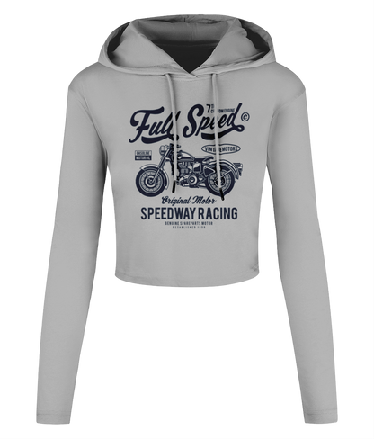 Full Speed - Women's Cropped Hooded T-shirt