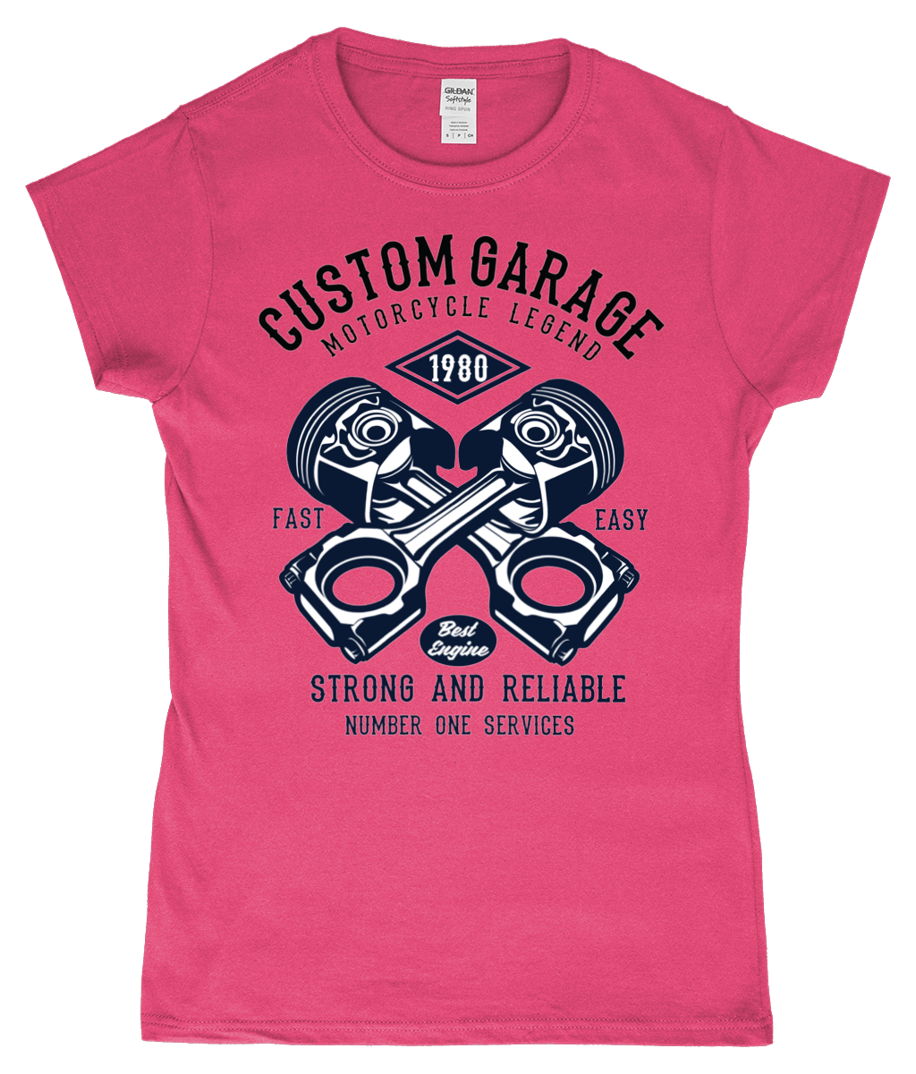 Custom Garage - Gildan SoftStyle® Ladies Fitted Ringspun T-Shirt