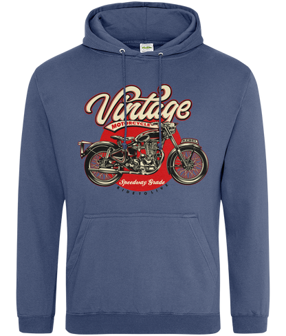 Vintage Motorrad - AWDis College Kapuzenpullover