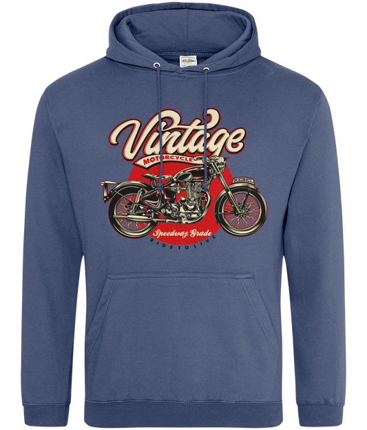 Vintage Motorcycle - AWDis College Hoodie