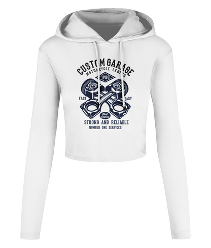 Custom Garage - Women's Cropped Hooded T-shirt