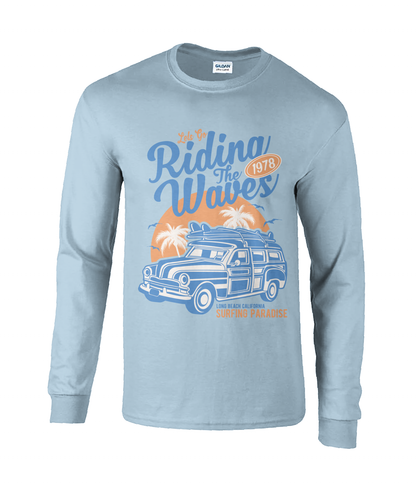 Riding The Waves - Ultra Cotton Long Sleeve T-Shirt - Vitesse T-Shirts UK