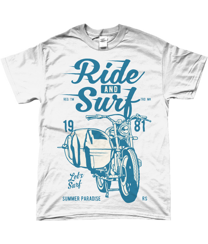 Ride And Surf - Gildan SoftStyle® Ringspun T-Shirt