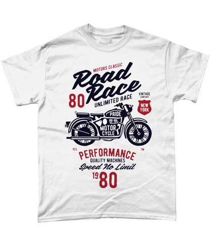 Road Race Motorcycle - Heavy Cotton T-Shirt