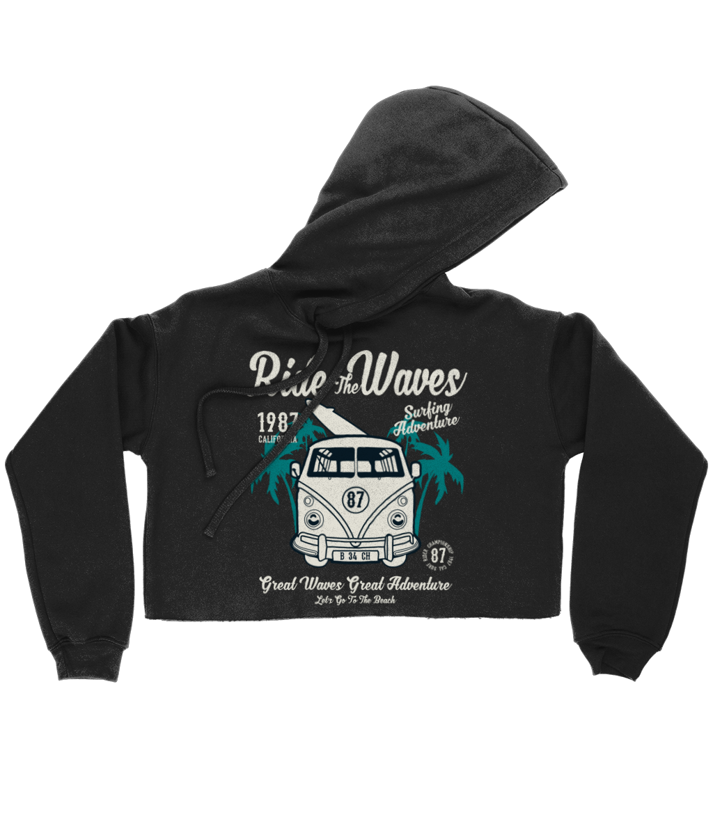 Ride The Waves - Bella Damen Kurzer Hoodie 