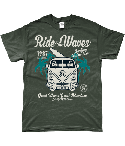 Surfez sur les vagues - T-shirt Gildan SoftStyle® Ringspun