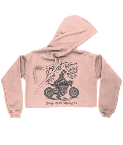 Brat Women Grey - Sweat à capuche court Bella pour femme 