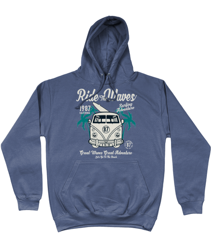 Ride The Waves – AWDis College Hoodie - Vitesse T-Shirts UK