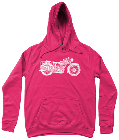 Enjoy The Ride - White - AWDis Girlie College Hoodie