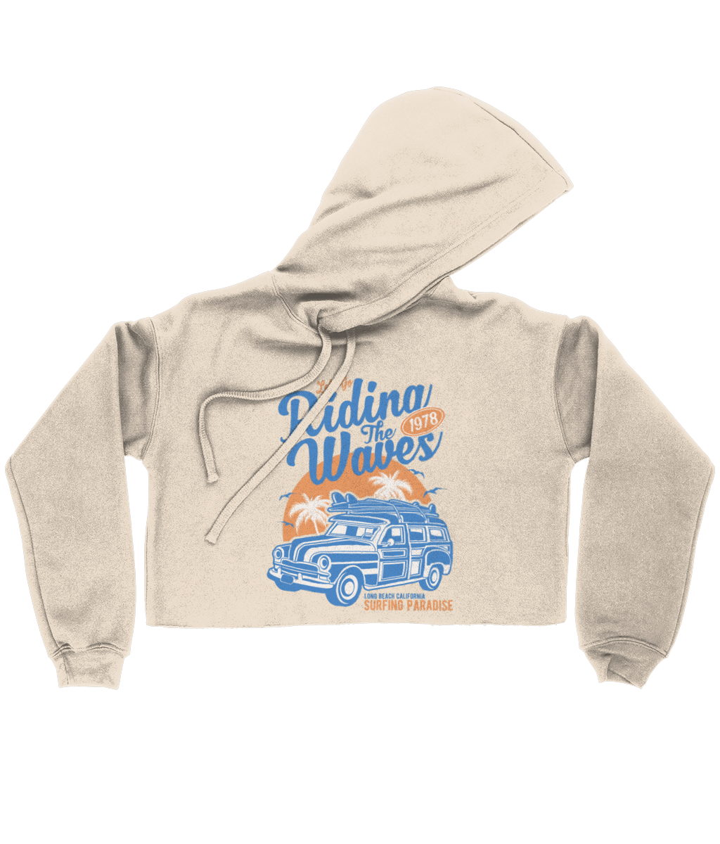 Riding The Waves - Bella Ladies Cropped Hoodie