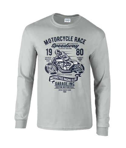 Course de moto - T-shirt à manches longues en coton ultra