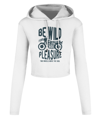 Be Wild - Kurzes T-Shirt mit Kapuze für Damen