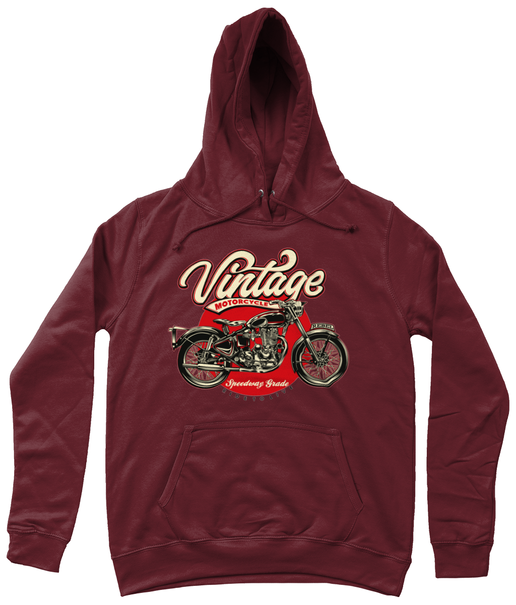 Vintage Motorrad - AWDis Girlie College Hoodie