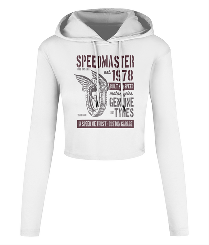 Speed Master - Women's Cropped Hooded T-shirt