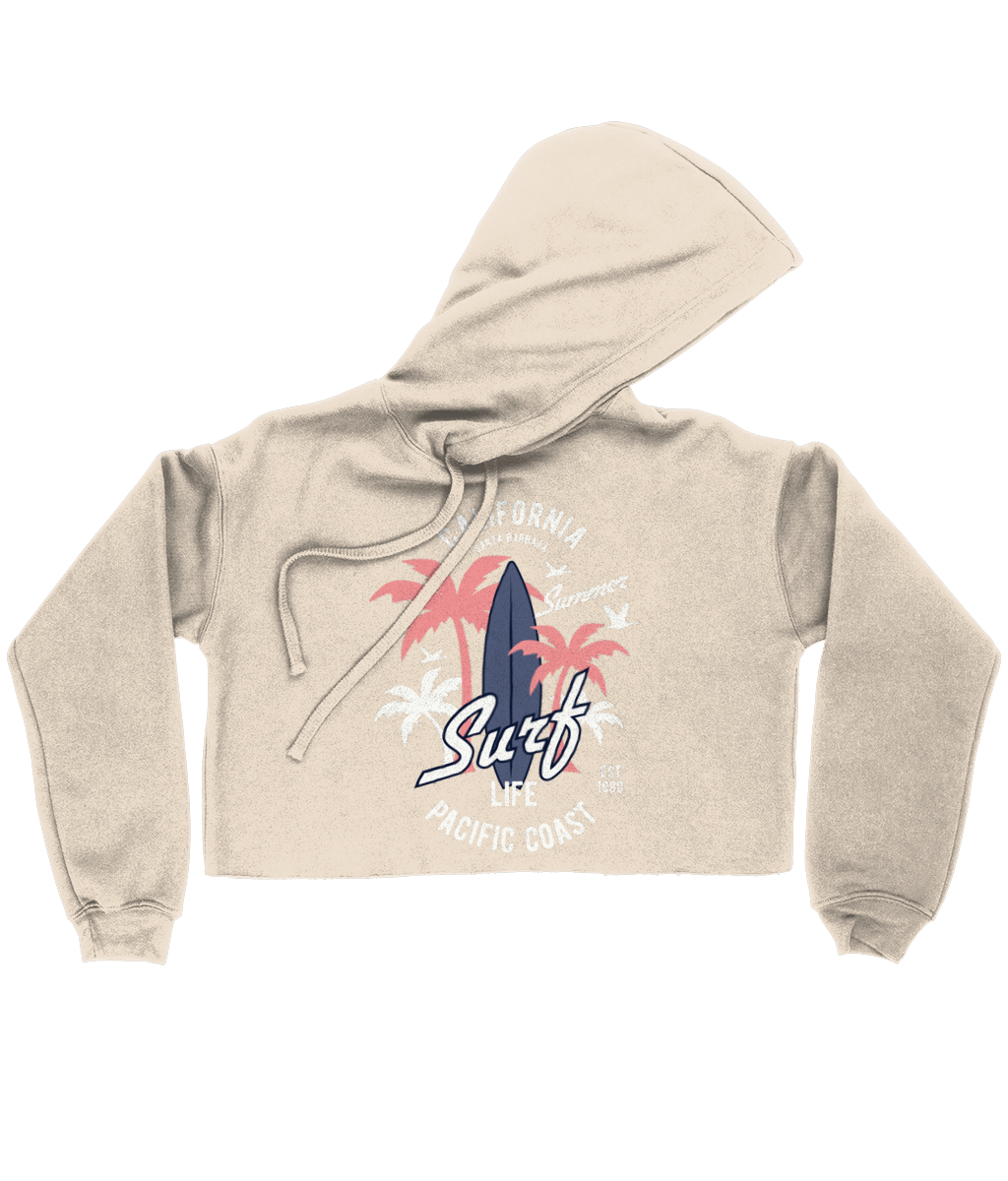 California Surf - Sweat à capuche court Bella pour femme 