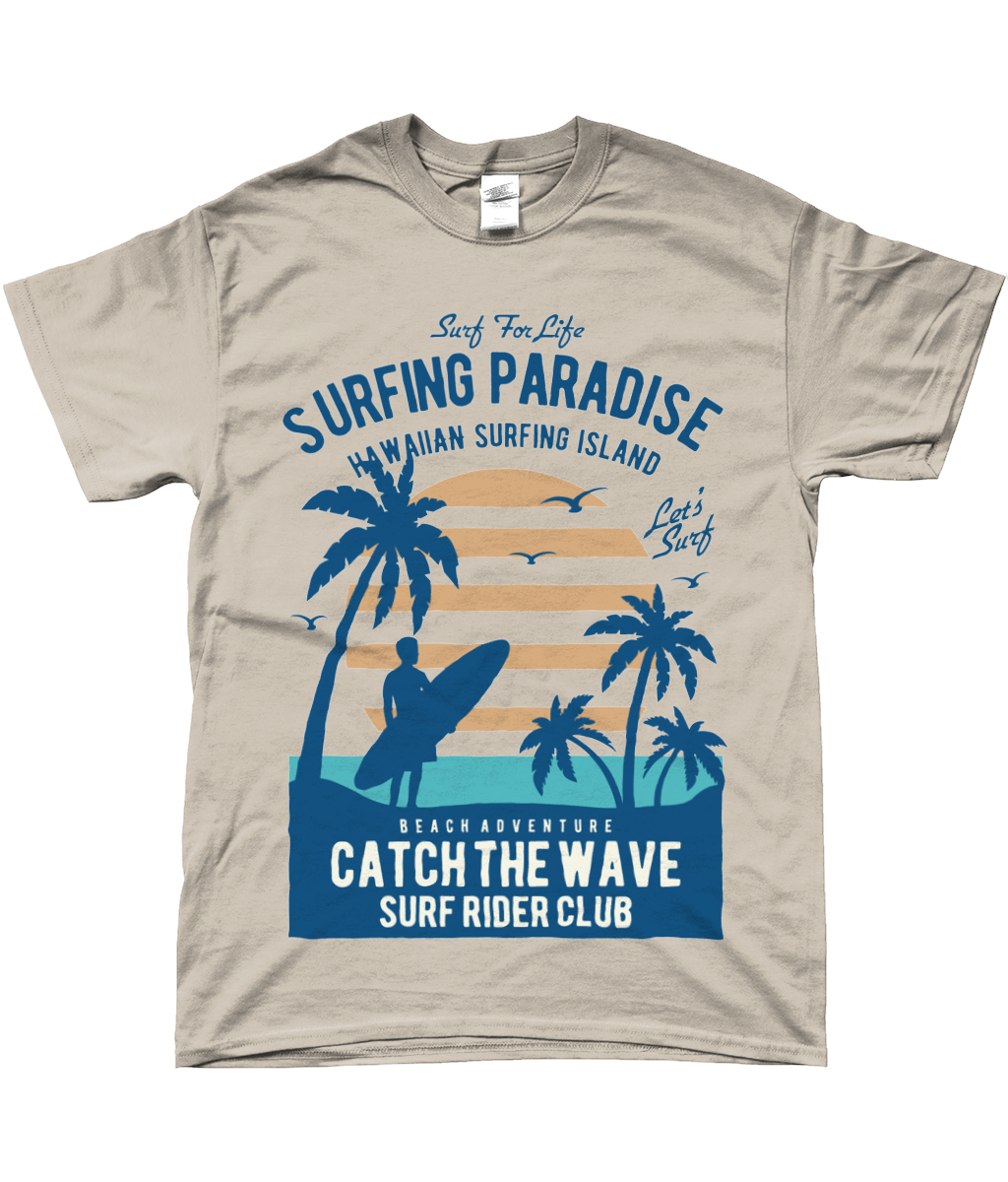 Surfing Paradise - SoftStyle Ringgesponnenes T-Shirt