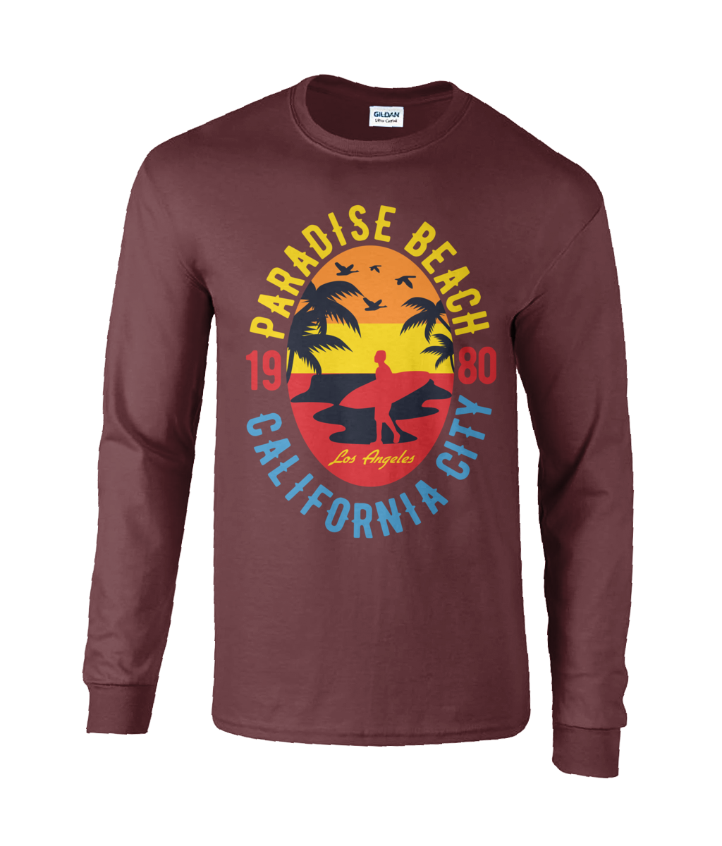 Sunshine Paradise - Langärmliges T-Shirt aus Ultra-Baumwolle